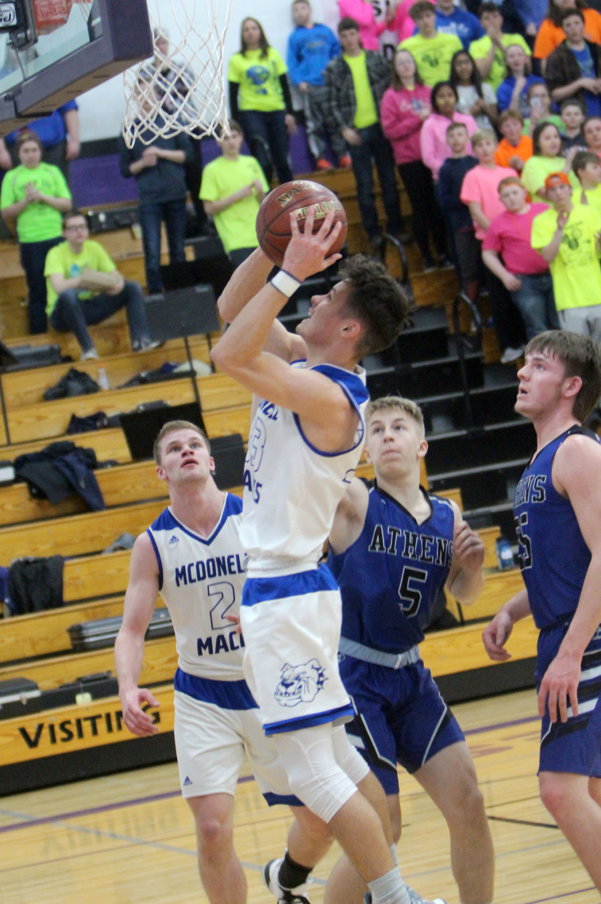 Athens vs McDonell boys basketball at Eau Claire Memorial 3-7-19
